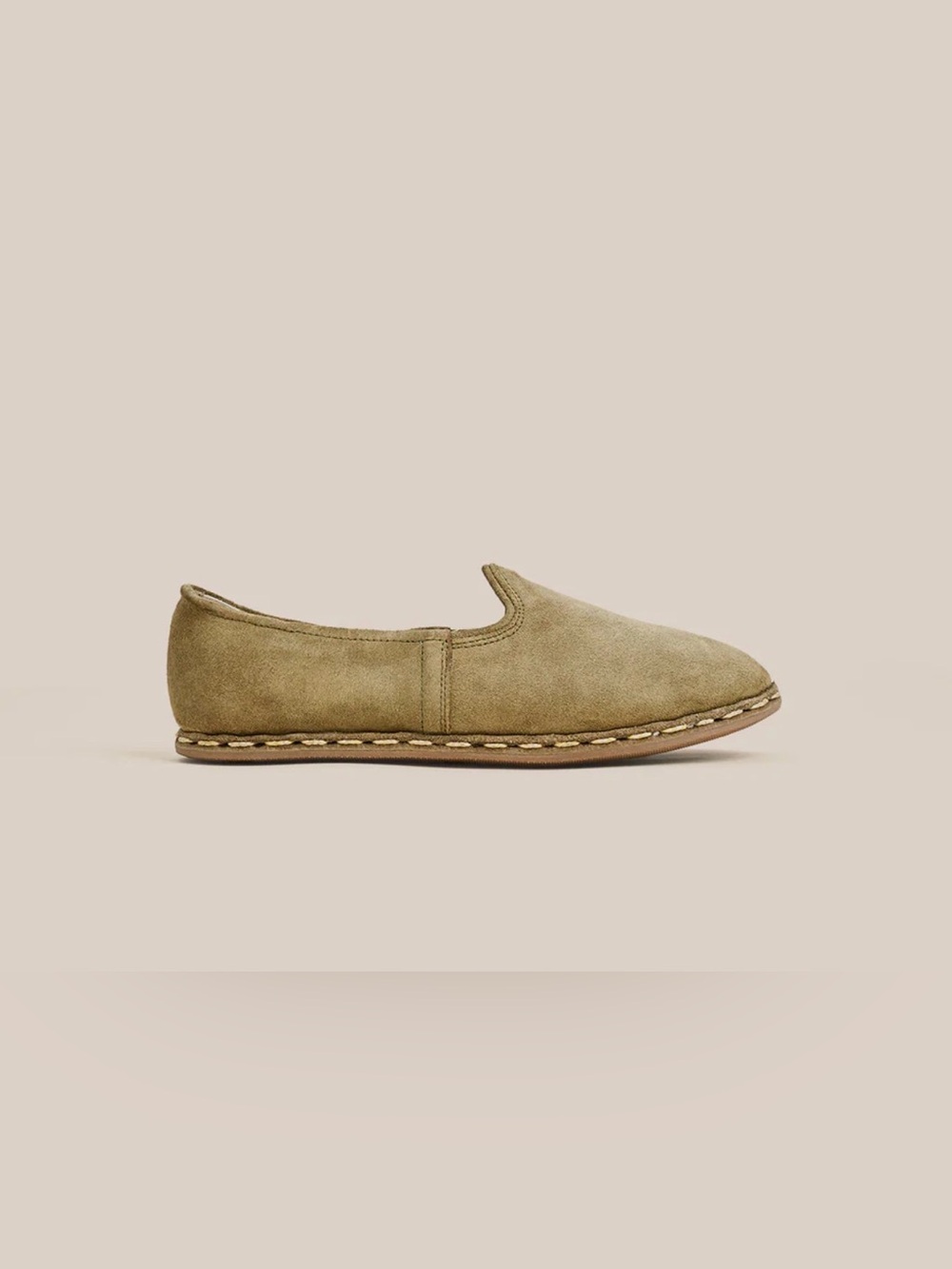 Sabah - Olive Suede Slip-On Loafer